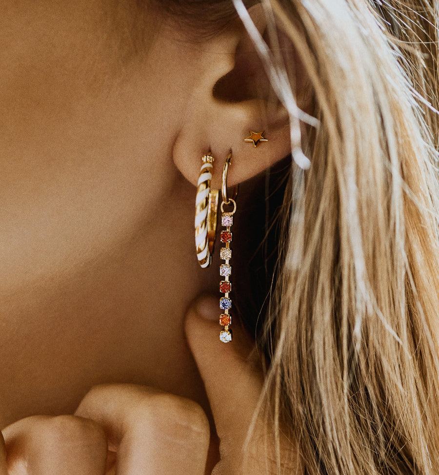 Rainbow rain earring