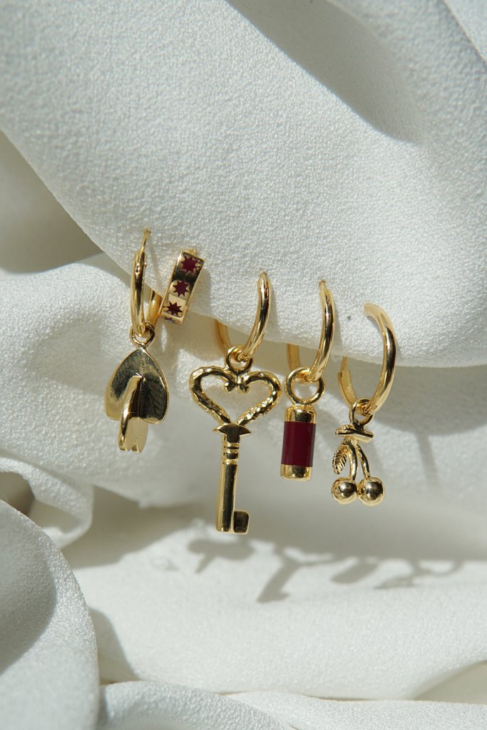 Bordeaux Rose Drop Earring