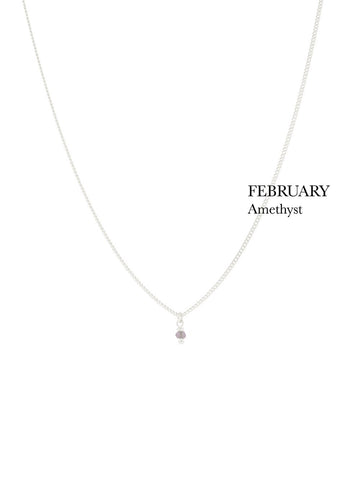 Birthstone necklace - February