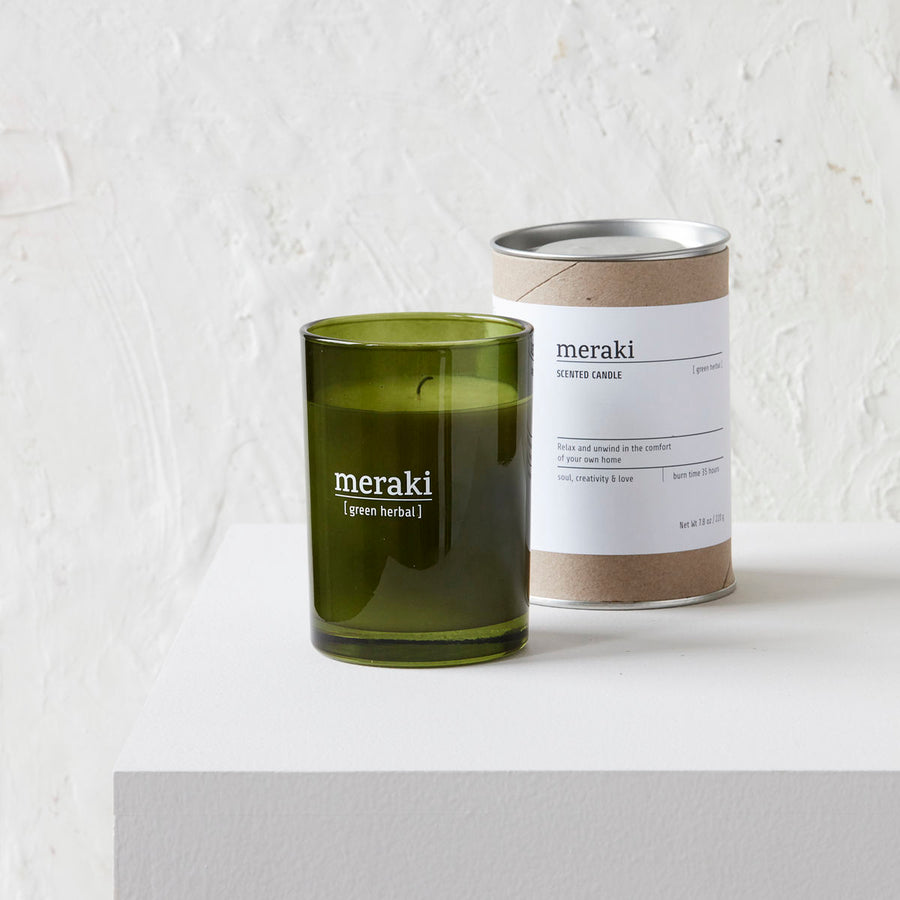 Big scented candle - Green herbal